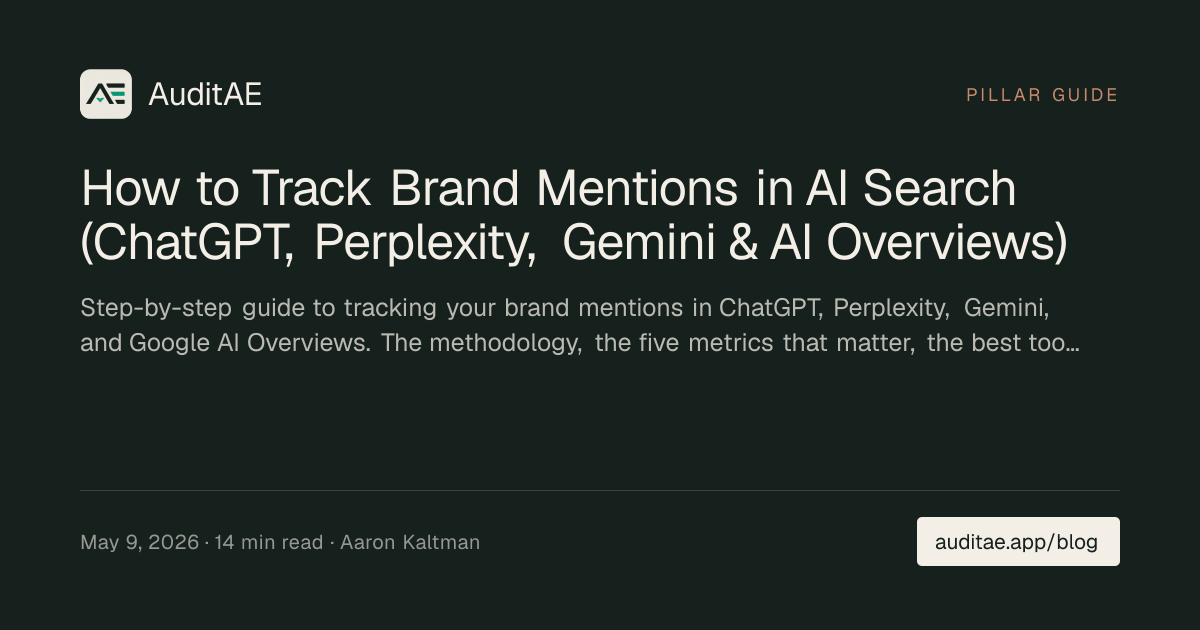 How to Track Brand Mentions in AI Search (2026 Guide) | AuditAE